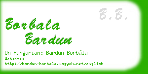 borbala bardun business card