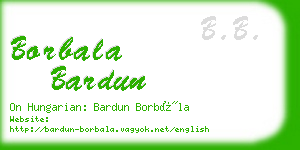 borbala bardun business card